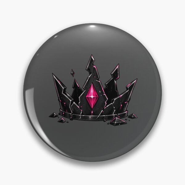 Item preview, Broken Black Crown with Pink Crystal designed and sold by stickoala.