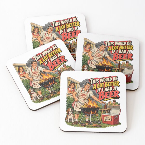 Item preview, This Would Be a Lot Better If I Had a Beer – Vintage BBQ Humor designed and sold by DopeyRobot.