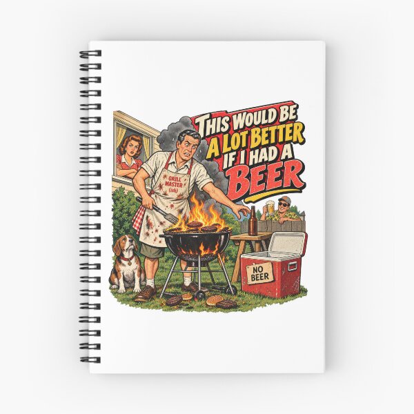 Item preview, This Would Be a Lot Better If I Had a Beer – Vintage BBQ Humor designed and sold by DopeyRobot.