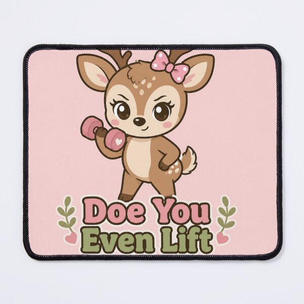 Item preview, Doe You Even Lift Funny Deer Illustration | Cute Pun Gift designed and sold by moonlit.ink.shop.
