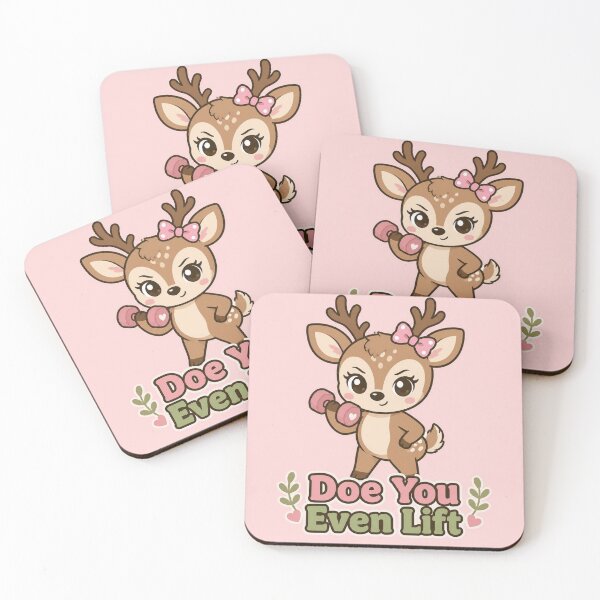 Item preview, Doe You Even Lift Funny Deer Illustration | Cute Pun Gift designed and sold by moonlit.ink.shop.