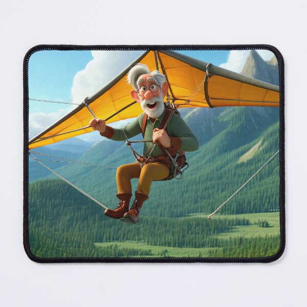 Item preview, Old Fart flying a hang glider designed and sold by Colin Bentham.