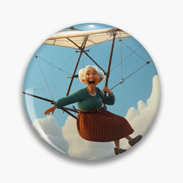 Item preview, Old Fart flying a hang glider designed and sold by Colin Bentham.
