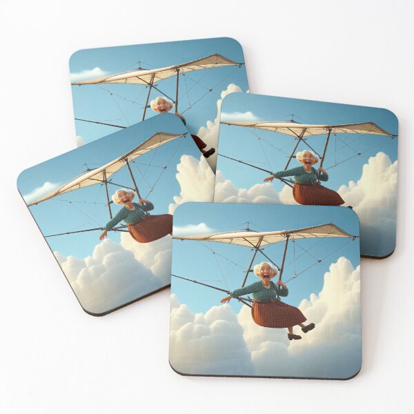 Item preview, Old Fart flying a hang glider designed and sold by Colin Bentham.