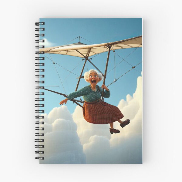 Item preview, Old Fart flying a hang glider designed and sold by Colin Bentham.