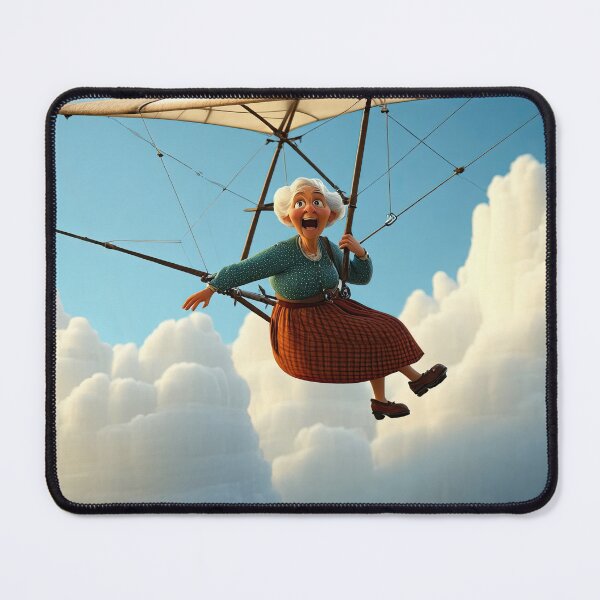 Item preview, Old Fart flying a hang glider designed and sold by Colin Bentham.
