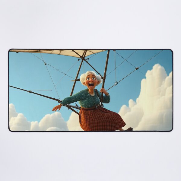 Item preview, Old Fart flying a hang glider designed and sold by Colin Bentham.