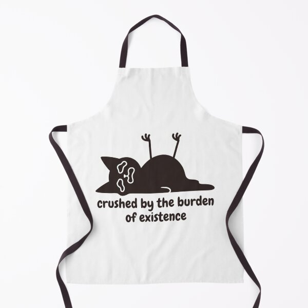 Item preview, Crushed By The Burden Of Existence Crying Black Cat Funny Nihilism Burnout Meme designed and sold by raedattia.