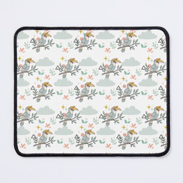 Item preview, Cute Hornbill Bird Seamless Pattern designed and sold by prapapon.