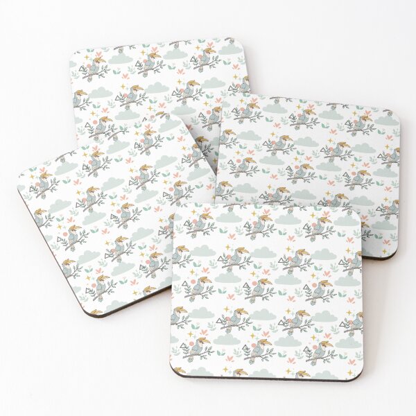 Item preview, Cute Hornbill Bird Seamless Pattern designed and sold by prapapon.