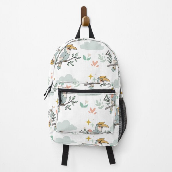 Item preview, Cute Hornbill Bird Seamless Pattern designed and sold by prapapon.