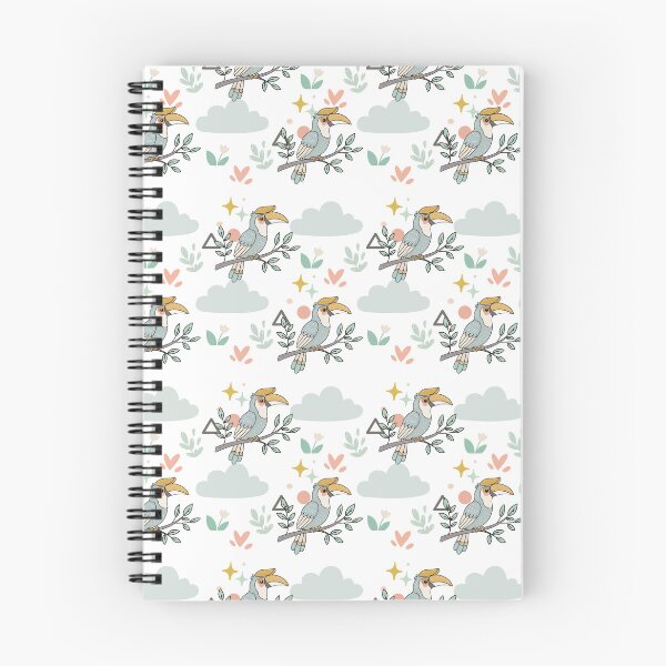Item preview, Cute Hornbill Bird Seamless Pattern designed and sold by prapapon.
