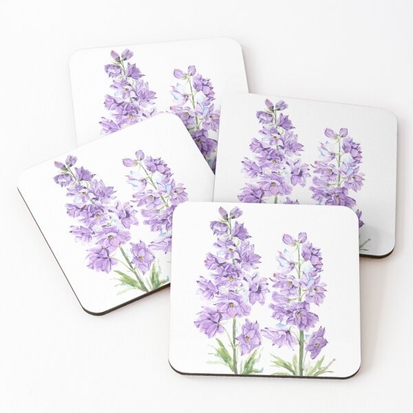 Item preview, hand painted purple delphinium watercolour  designed and sold by SelenePaintings .