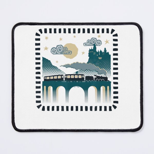 Artikelvorschau, Hogwarts Express – Briefmarkendesign für einen mondbeschienenen Zug entworfen und verkauft von PriceKonopelski.