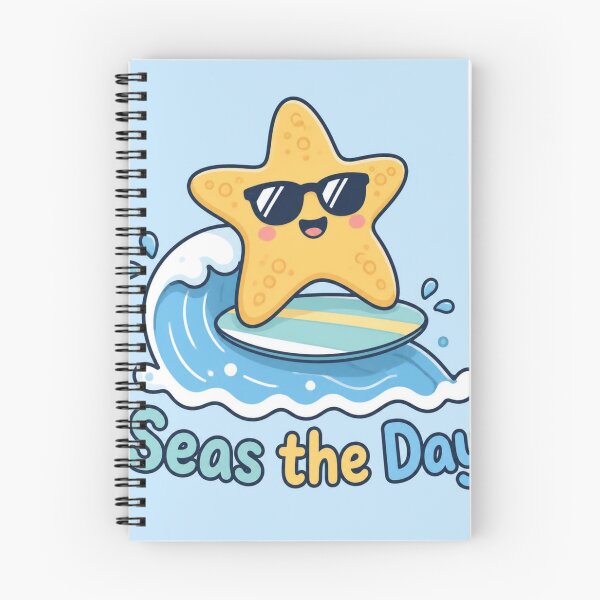 Item preview, Seas the Day Funny Starfish Illustration | Cute Pun Gift designed and sold by moonlit.ink.shop.