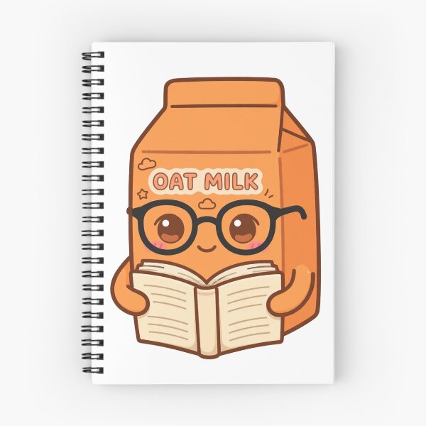 Artikelvorschau, Kawaii Oat Milk Bookworm – Niedliche Café- und Lernästhetik entworfen und verkauft von Kiralemon.