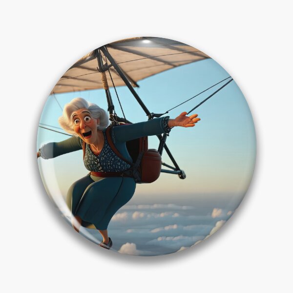 Item preview, Old Fart flying a hang glider designed and sold by Colin Bentham.
