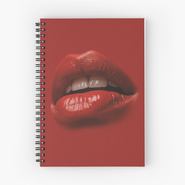 Item preview, Bold red lips stand out against a solid red background  designed and sold by MiraCleAI.