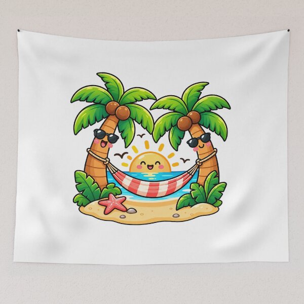 Artikelvorschau, Cute Kawaii Palm Trees Vacation entworfen und verkauft von Seculinator.