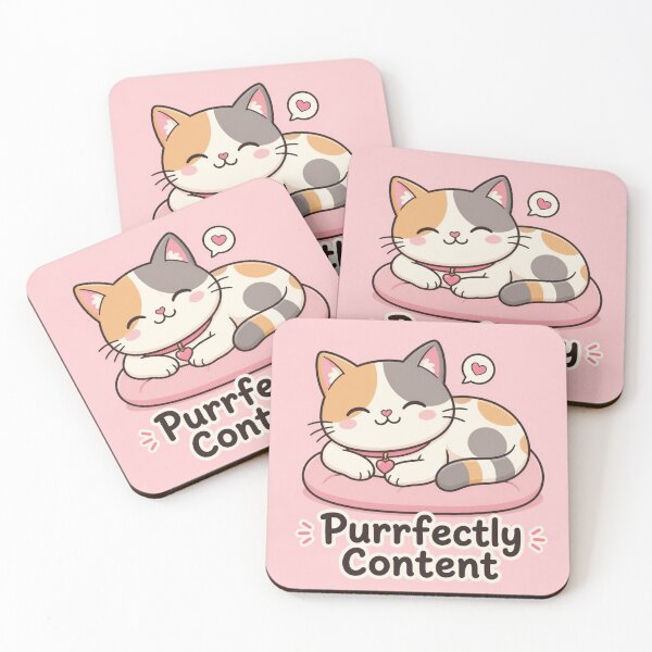 Item preview, Purrfectly Content Funny Cat Illustration | Cute Pun Gift designed and sold by moonlit.ink.shop.