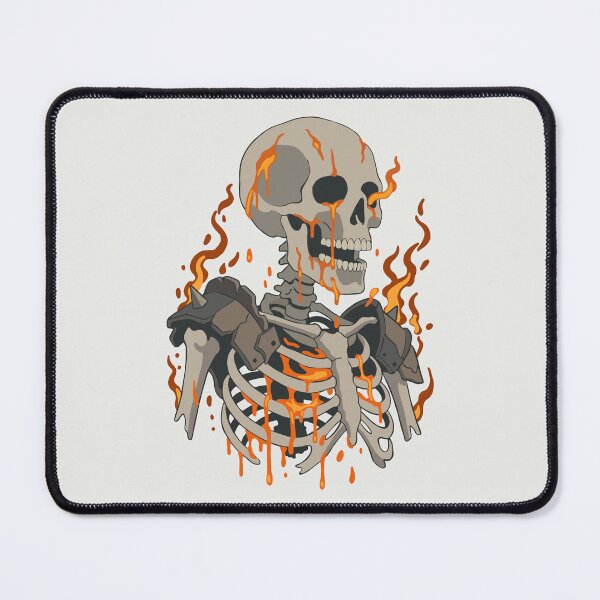 Item preview, Flaming Skeleton Brings Dark Gothic Halloween Energy designed and sold by FreshVibe Prints.
