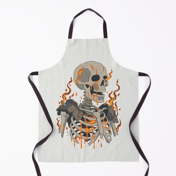 Item preview, Flaming Skeleton Brings Dark Gothic Halloween Energy designed and sold by FreshVibe Prints.