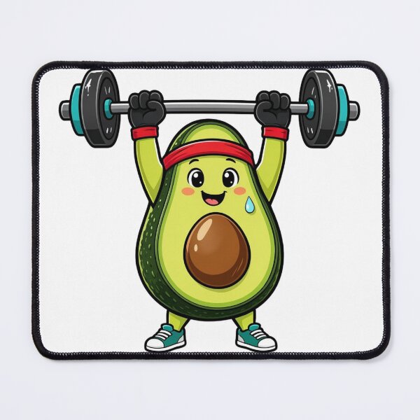 Item preview, Cute avocado lifting weights designed and sold by DVerse Studio.