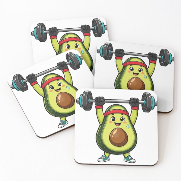 Item preview, Cute avocado lifting weights designed and sold by DVerse Studio.
