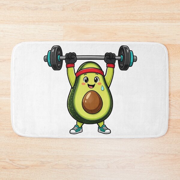 Artikelvorschau, Niedliche Avocado beim Gewichtheben entworfen und verkauft von DVerse Studio.