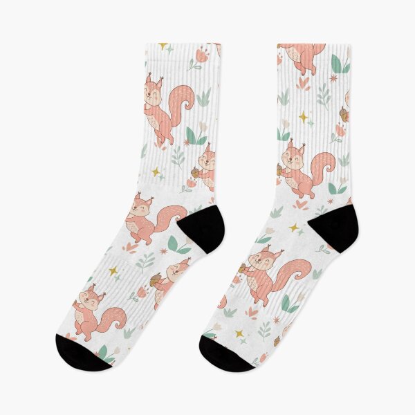 Item preview, Cute Squirrel Holding Acorn Seamless Pattern designed and sold by prapapon.