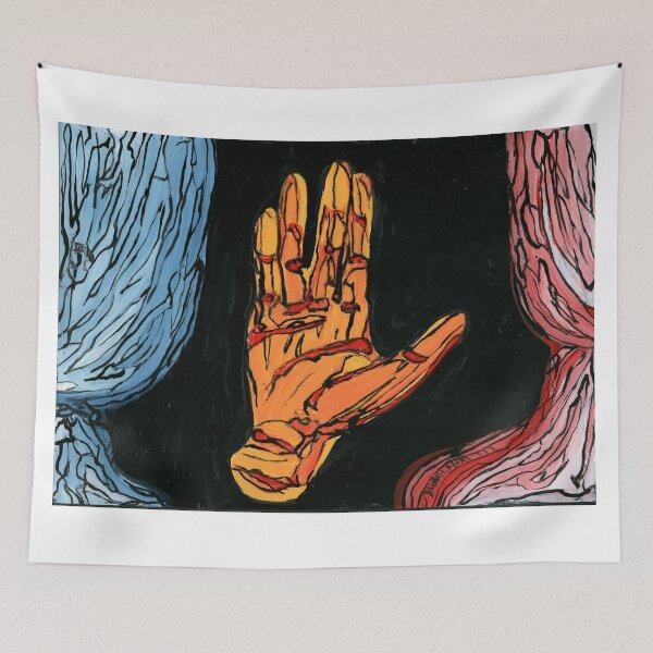 Item preview, Live Long and Prosper Vulcan Salute Expressive Art designed and sold by Dwaalhaas.com.