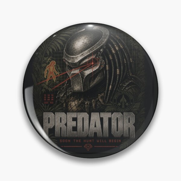 Item preview, Predator Soon The Hunt Will Begin Sci-Fi Art designed and sold by RetroWaveDesign.