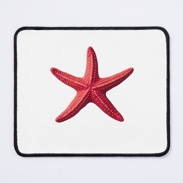 Item preview, Bright red starfish resting on a transparent surface designed and sold by MiraCleAI.