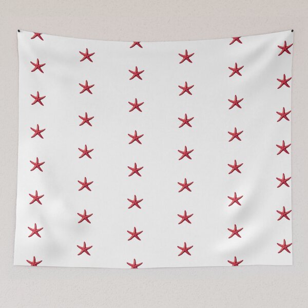 Item preview, Bright red starfish resting on a transparent surface  designed and sold by MiraCleAI.