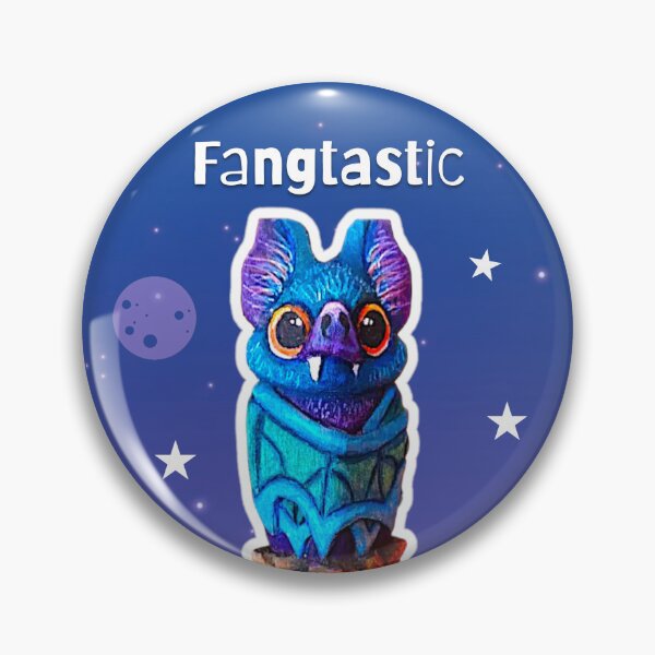 Item preview, Fangtastic Bat with stars - Carved wooden character designed and sold by TurquoiseChicken.