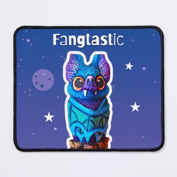 Item preview, Fangtastic Bat with stars - Carved wooden character designed and sold by TurquoiseChicken.