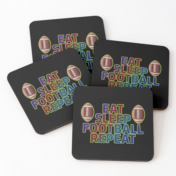 Item preview, Eat Sleep Football Repeat designed and sold by ZooStateofMind.