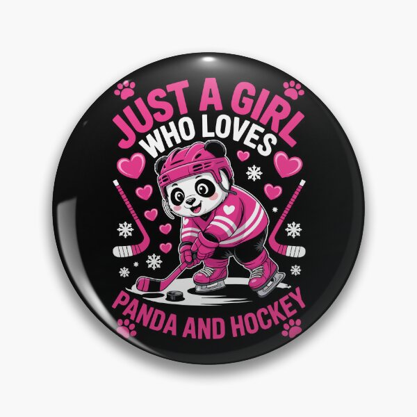 Item preview, Just a Girl Who Loves Panda and Hockey   designed and sold by jkrphoto.