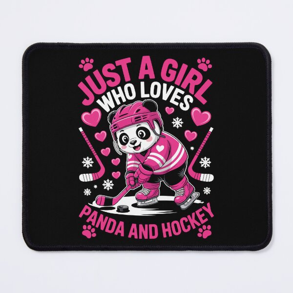 Item preview, Just a Girl Who Loves Panda and Hockey designed and sold by jkrphoto.