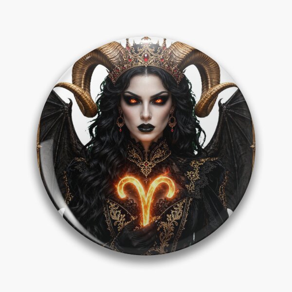 Item preview, Gothic Aries Demon Queen - Fiery Ram Zodiac | March 21 - April 19 designed and sold by Csaba1983.