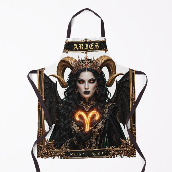 Item preview, Gothic Aries Demon Queen - Fiery Ram Zodiac | March 21 - April 19 designed and sold by Csaba1983.