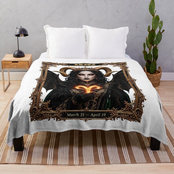 Item preview, Gothic Aries Demon Queen - Fiery Ram Zodiac | March 21 - April 19 designed and sold by Csaba1983.