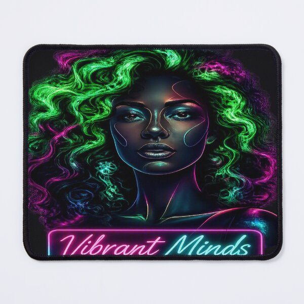 Item preview, Vibrant Minds Neon Portrait Design designed and sold by FABIOLA1970.