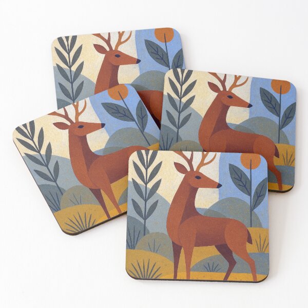 Item preview, Deer illustration – Majestic Stag in the Forest designed and sold by GalleryKauffeld.