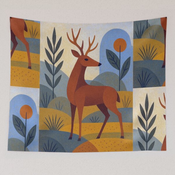 Item preview, Deer illustration – Majestic Stag in the Forest designed and sold by GalleryKauffeld.