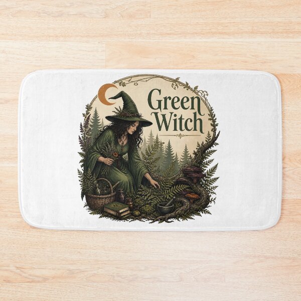 Item preview, Green Witch Among Moss & Roots designed and sold by LiviuGligoros.