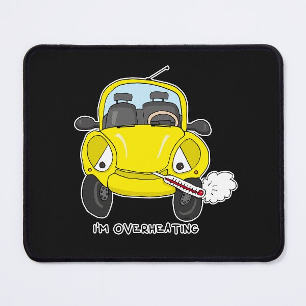 Item preview, I’m Overheating Sticker | Funny Yellow Car Burnout Meme designed and sold by MyxaART.