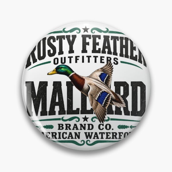 Artikelvorschau, Rusty Feather Outfitters Stockenten-Design Retro Amerikanische Wasservögel entworfen und verkauft von VGAfanatic.