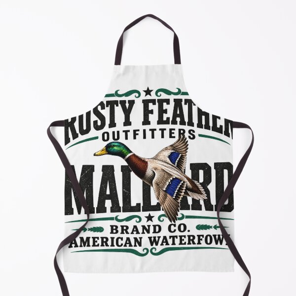 Item preview, Rusty Feather Outfitters Mallard Design Retro American Waterfowl designed and sold by VGAfanatic.