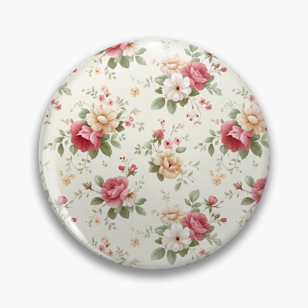 Artikelvorschau, Romantisches Vintage-Blumenmuster im französischen Landhausstil entworfen und verkauft von MiraCleAI.